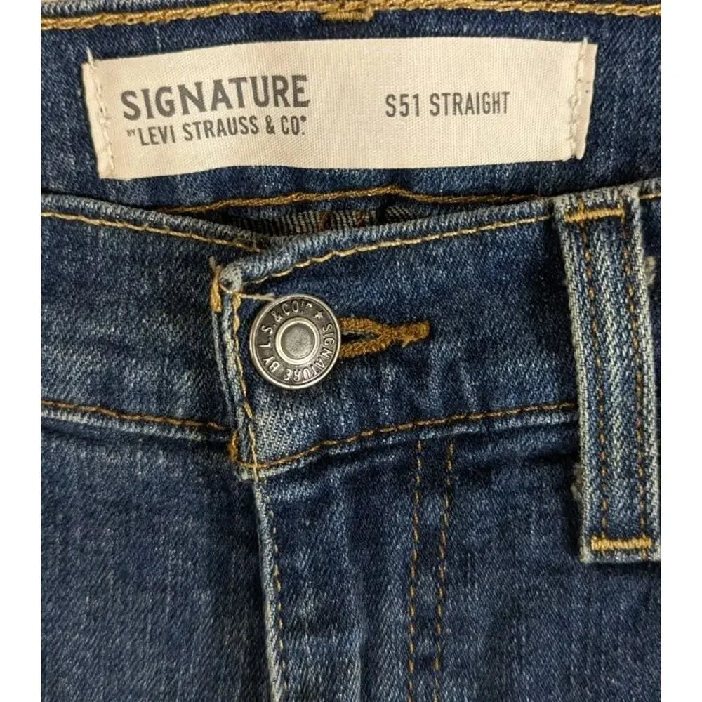 Levi's Signature S51 Straight Jeans 32x30 Levis Blue Denim Measures 34x29.5